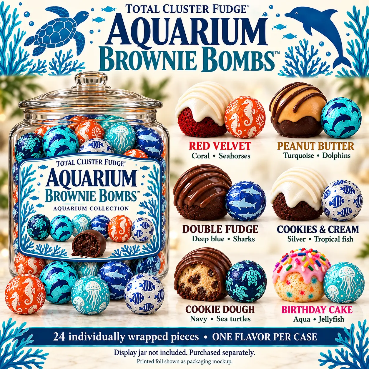 Aquarium Brownie Bombs flavor collection