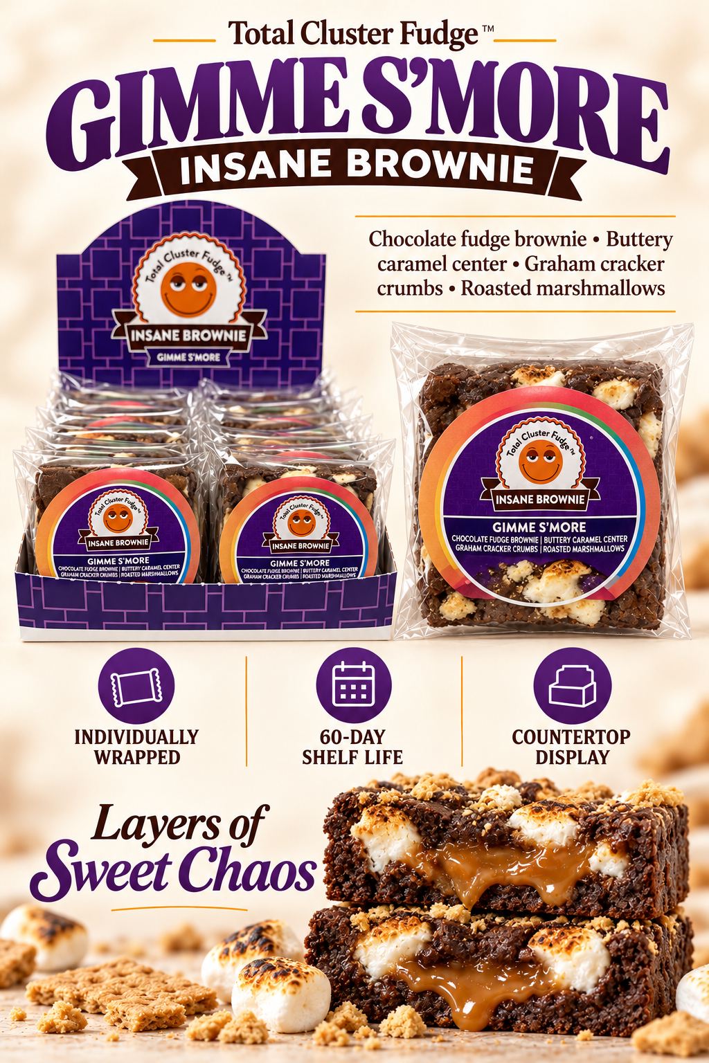 Gimme S’more Insane Brownie product sheet